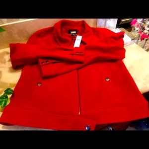 Gorgeous deep red bomber style jacket